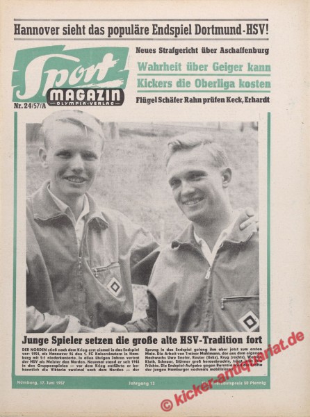 Sportmagazin Nr. 24A, 17.6.1957 bis 23.6.1957