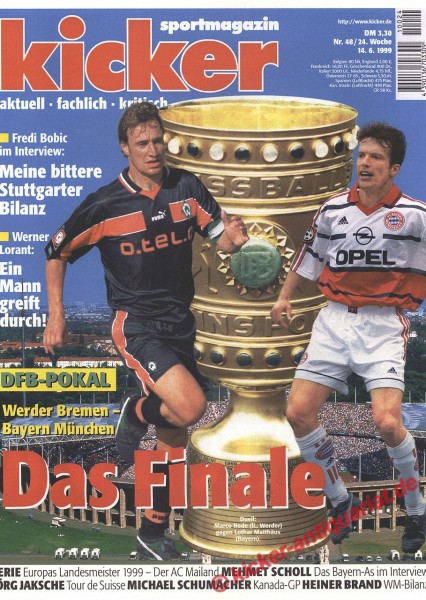 Kicker Sportmagazin Nr. 48, 14.6.1999 bis 20.6.1999