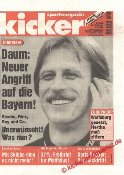 Kicker Sportmagazin Nr. 53, 1.7.1999 bis 7.7.1999