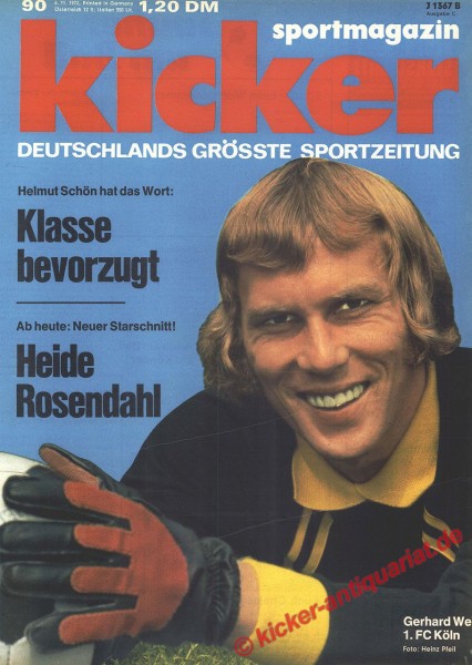 Kicker Sportmagazin Nr. 90, 6.11.1972 bis 12.11.1972