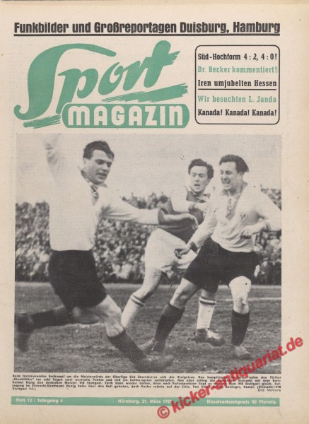 Sportmagazin Nr. 12, 21.3.1951 bis 27.3.1951