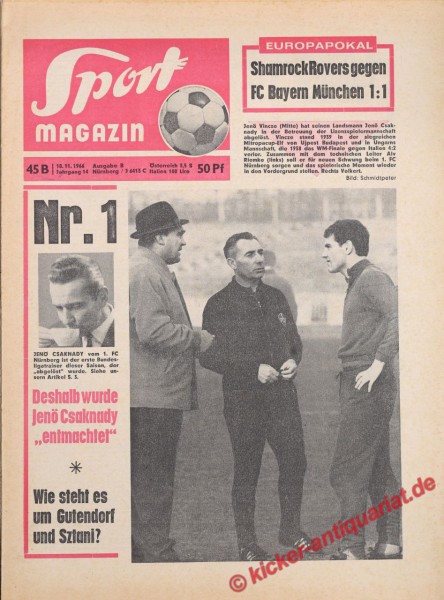 Sportmagazin Nr. 45B, 10.11.1966 bis 16.11.1966