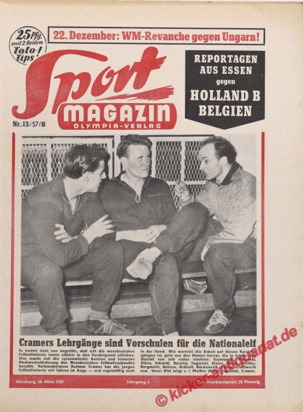 Sportmagazin Nr. 13B, 28.3.1957 bis 3.4.1957