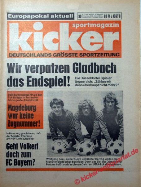 Europapokal Finale 1974: 1.FC Magdeburg