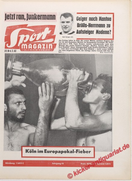 Sportmagazin Nr. 27B, 4.7.1962 bis 10.7.1962