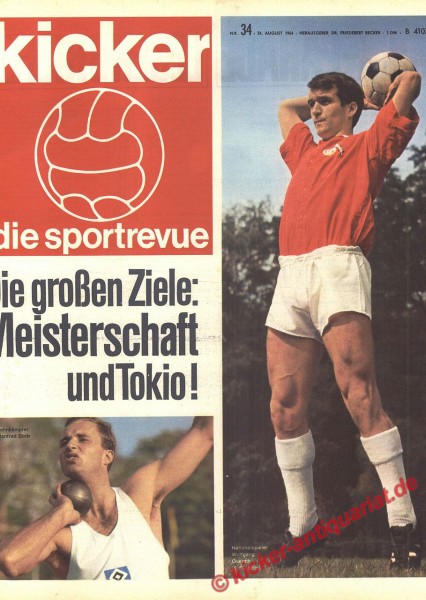 Kicker Sportrevue Nr. 34, 24.8.1964 bis 30.8.1964