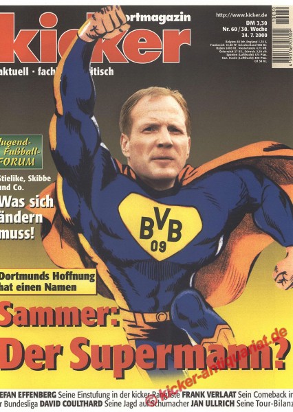 Kicker Sportmagazin Nr. 60, 24.7.2000 bis 30.7.2000