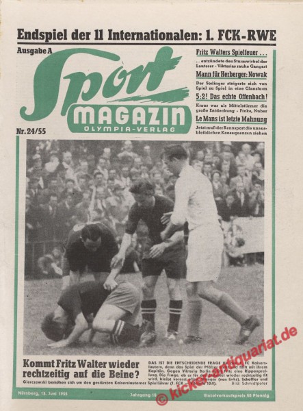 Sportmagazin Nr. 24A, 13.6.1955 bis 19.6.1955