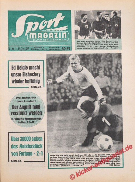 Sportmagazin Nr. 9A, 28.2.1966 bis 6.3.1966