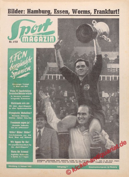 Sportmagazin Nr. 1A, 2.1.1952 bis 8.1.1952