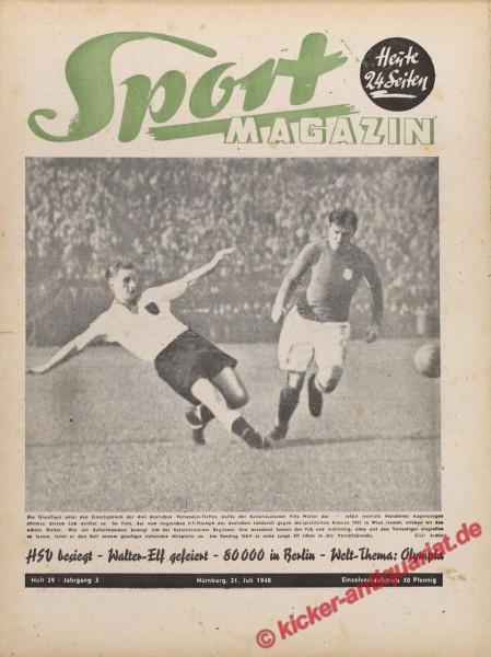 Sportmagazin Nr. 29, 21.7.1948 bis 27.7.1948