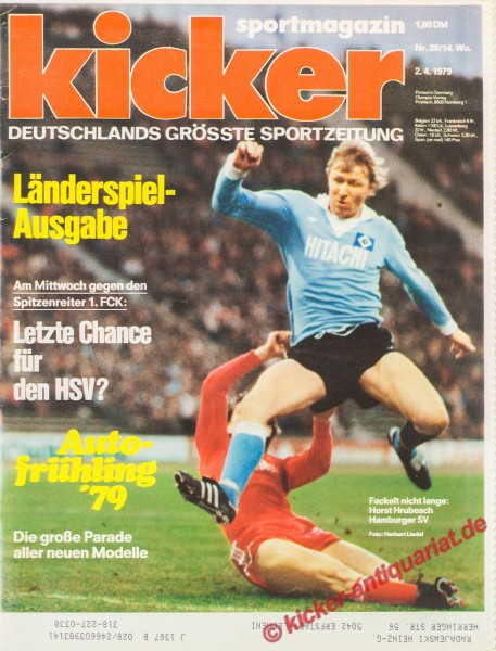 Kicker Sportmagazin Nr. 38, 7.5.1979 bis 13.5.1979