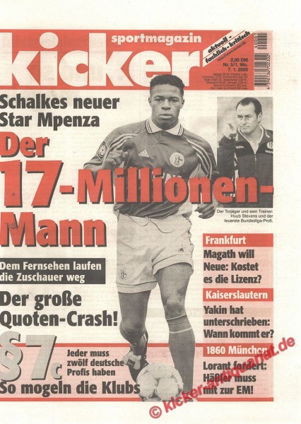 Kicker Sportmagazin Nr. 3, 7.1.2000 bis 13.1.2000