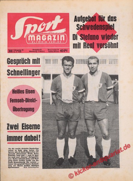 Sportmagazin Nr. 38B, 16.9.1965 bis 22.9.1965