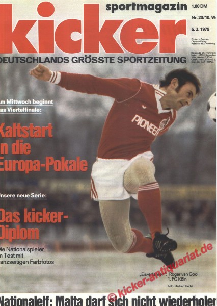 Kicker Sportmagazin Nr. 20, 5.3.1979 bis 11.3.1979