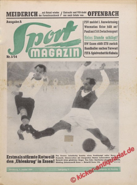 Sportmagazin Nr. 1A, 4.1.1954 bis 10.1.1954