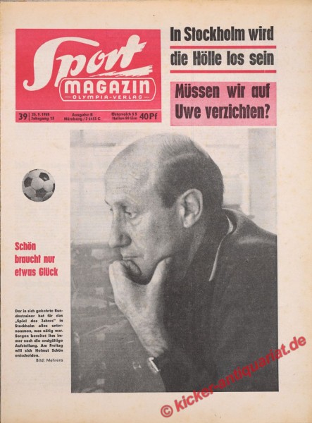 Sportmagazin Nr. 39B, 23.9.1965 bis 29.9.1965