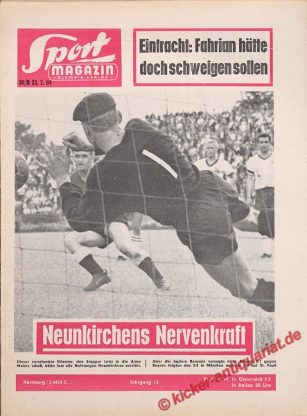 Sportmagazin Nr. 30B, 23.7.1964 bis 29.7.1964