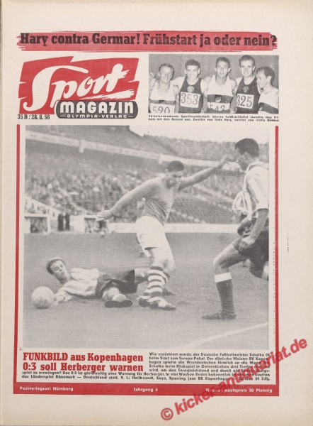 Sportmagazin Nr. 35B, 28.8.1958 bis 3.9.1958