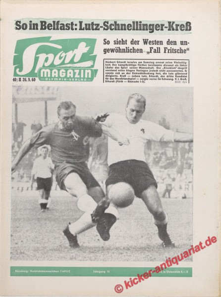 Sportmagazin Nr. 40A, 3.10.1960 bis 9.10.1960