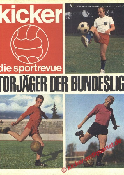 Titelstory: Torjäger der Bundesliga, Uwe Seeler, Christian Müller, Heinz Strehl