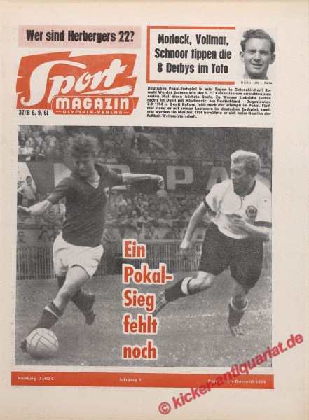 Sportmagazin Nr. 37B, 6.9.1961 bis 12.9.1961