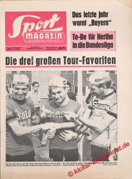 Sportmagazin Nr. 26B, 24.6.1965 bis 30.6.1965