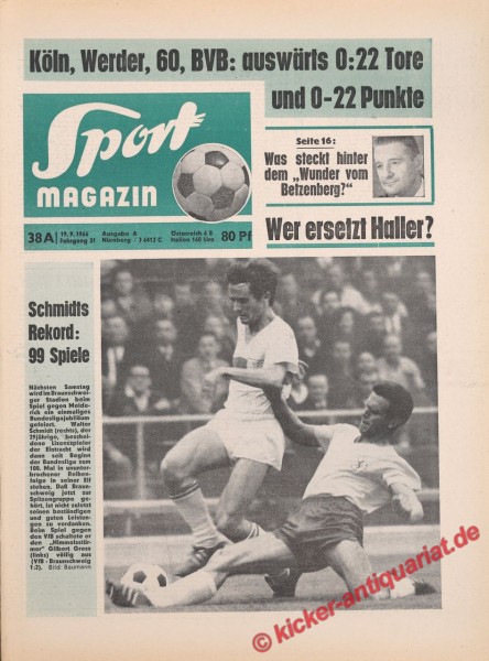 Sportmagazin Nr. 38A, 19.9.1966 bis 25.9.1966