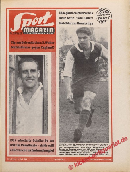 Sportmagazin Nr. 20B, 17.5.1956 bis 23.5.1956