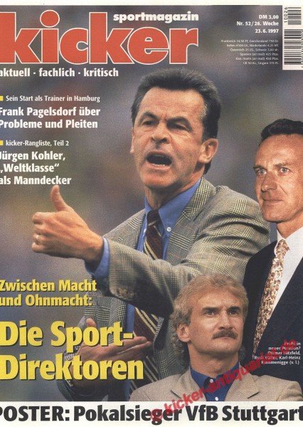 Kicker Sportmagazin Nr. 52, 23.6.1997 bis 29.6.1997