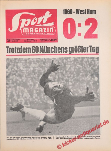 Sportmagazin Nr. 21B, 20.5.1965 bis 26.5.1965