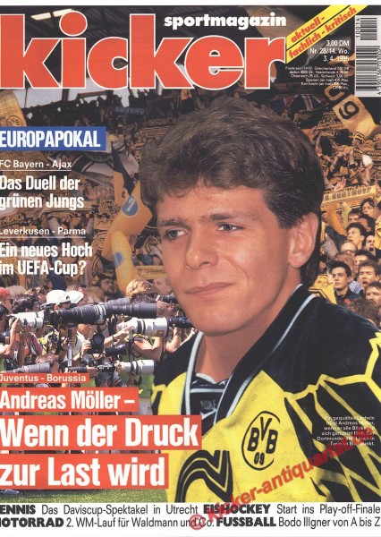 Kicker Sportmagazin Nr. 28, 3.4.1995 bis 9.4.1995