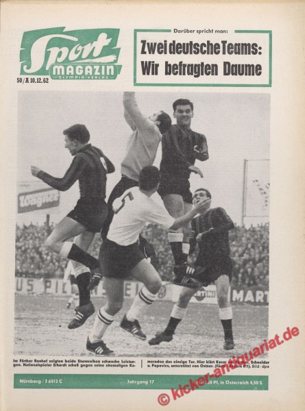 Sportmagazin Nr. 50A, 10.12.1962 bis 16.12.1962