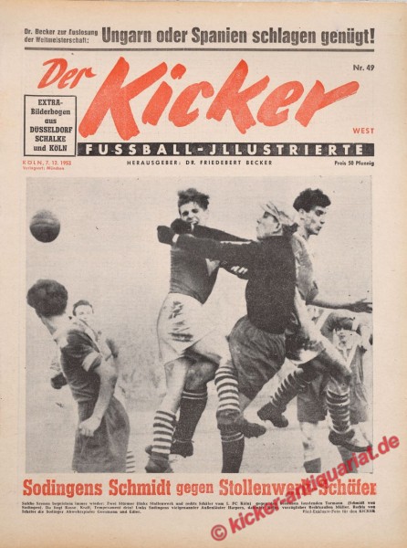 Kicker Nr. 49W, 7.12.1953 bis 13.12.1953