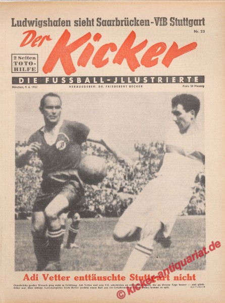 Kicker Nr. 23W, 9.6.1952 bis 15.6.1952