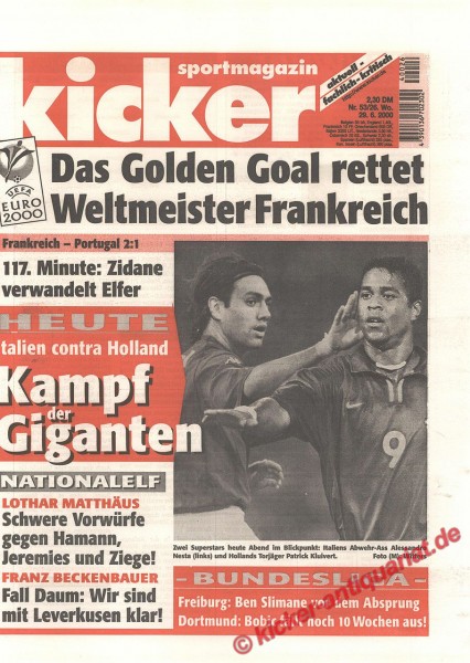 Kicker Sportmagazin Nr. 53, 29.6.2000 bis 5.7.2000