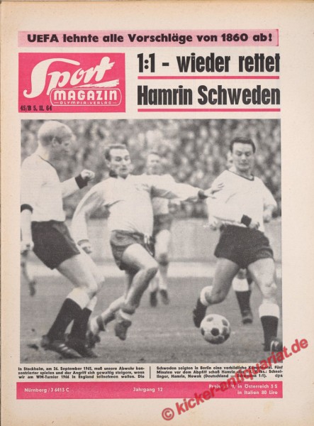 Sportmagazin Nr. 45B, 5.11.1964 bis 11.11.1964