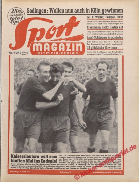 Sportmagazin Nr. 23B, 9.6.1955 bis 15.6.1955