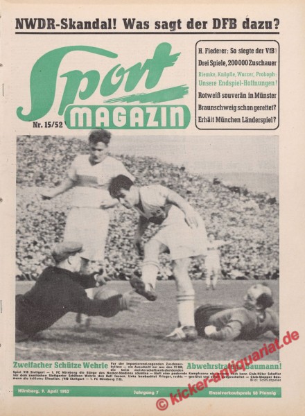 Sportmagazin Nr. 15A, 9.4.1952 bis 15.4.1952