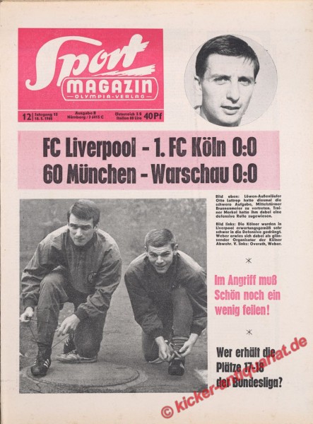 Sportmagazin Nr. 12B, 18.3.1965 bis 24.3.1965