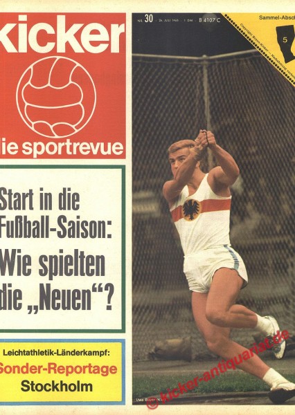 Kicker Sportrevue Nr. 30, 26.7.1965 bis 1.8.1965