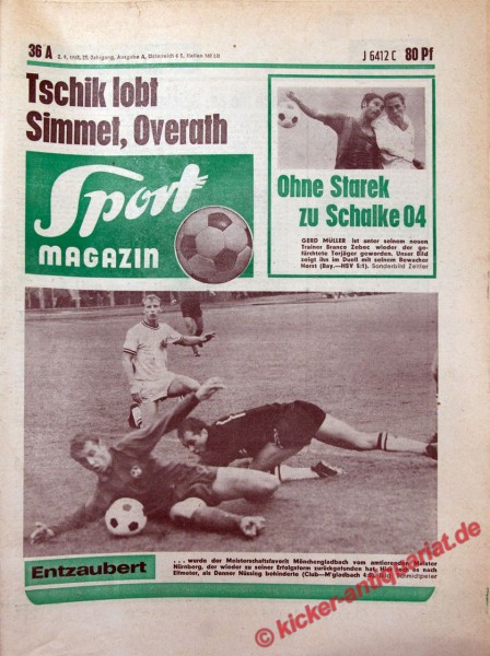 Sportmagazin Nr. 36A, 2.9.1968 bis 8.9.1968