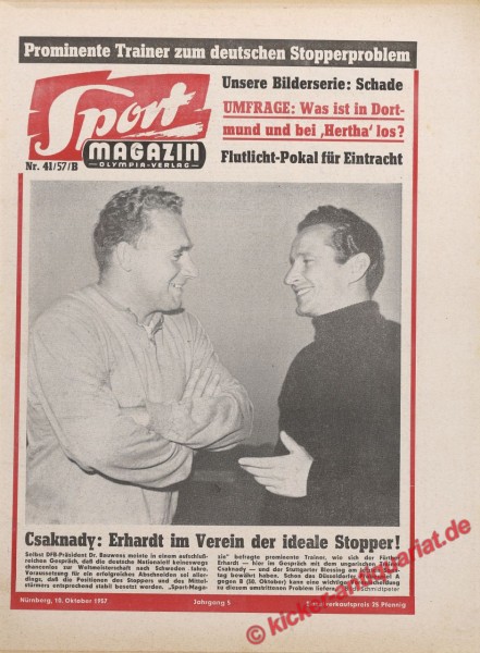 Sportmagazin Nr. 41B, 10.10.1957 bis 16.10.1957