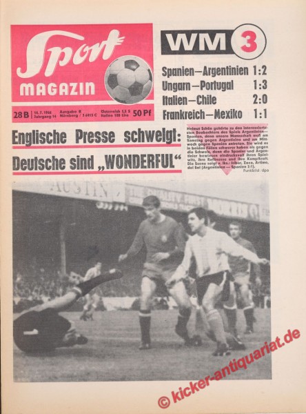 Sportmagazin Nr. 28B, 14.7.1966 bis 20.7.1966