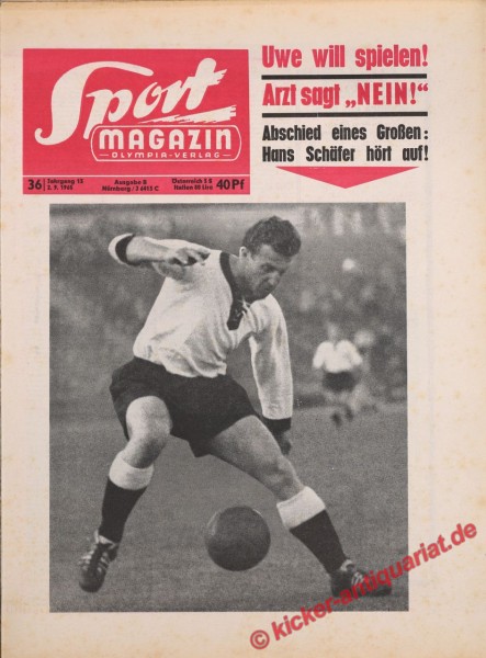 Sportmagazin Nr. 36B, 2.9.1965 bis 8.9.1965