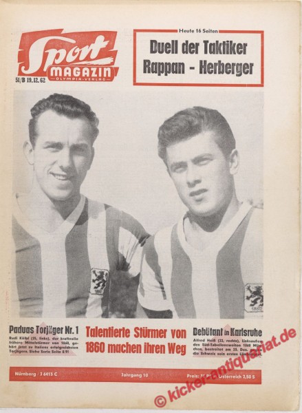 Sportmagazin Nr. 51B, 19.12.1962 bis 25.12.1962