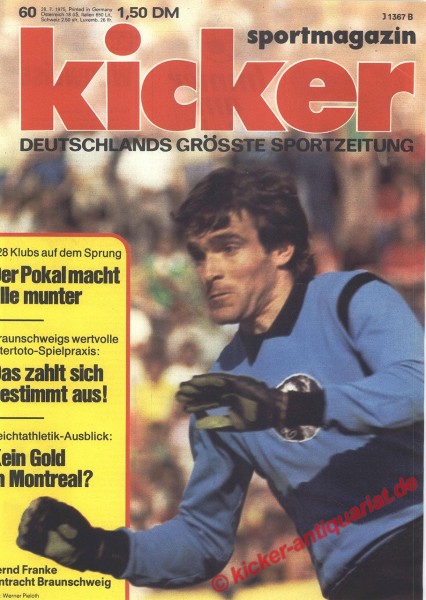 Kicker Sportmagazin Nr. 60, 28.7.1975 bis 3.8.1975