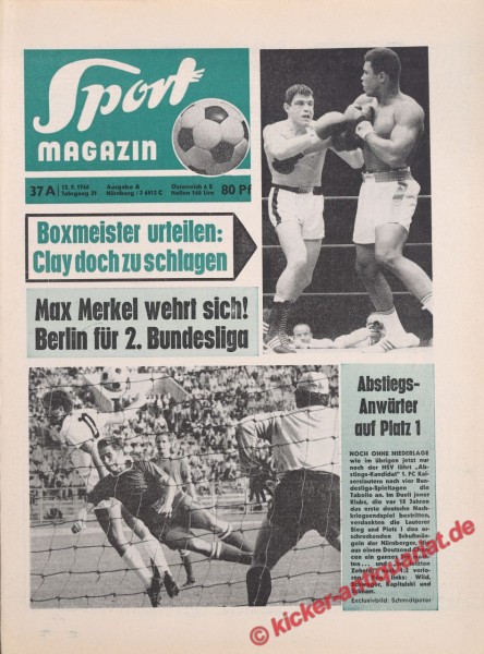 Sportmagazin Nr. 37A, 12.9.1966 bis 18.9.1966