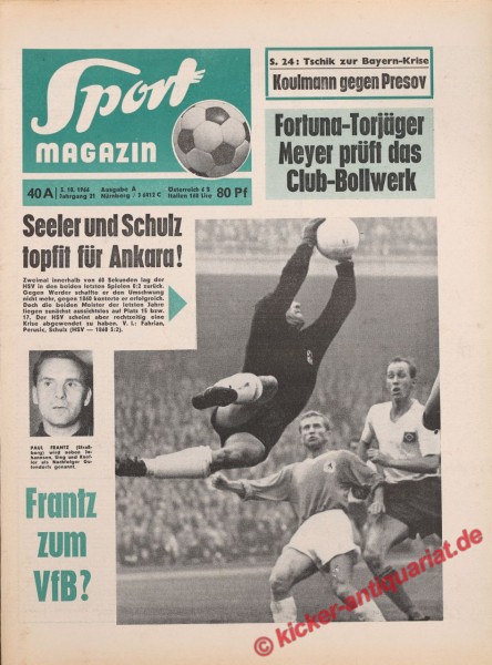 Sportmagazin Nr. 40A, 3.10.1966 bis 9.10.1966