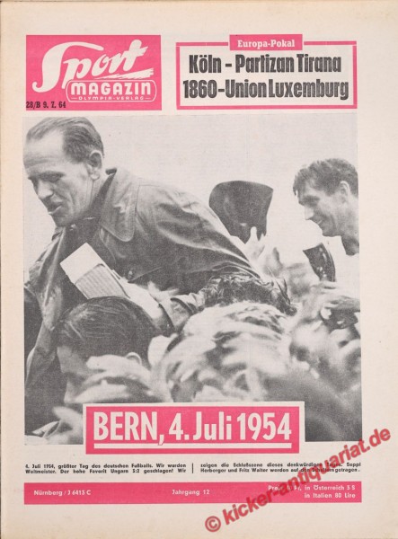 Sportmagazin Nr. 28B, 9.7.1964 bis 15.7.1964